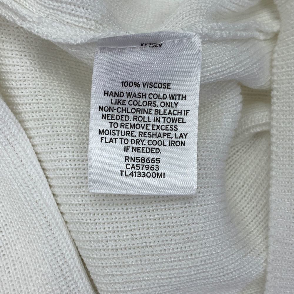 LEITH Grommet Detail White Halter Sweater Tank 1X - Picture 12 of 12